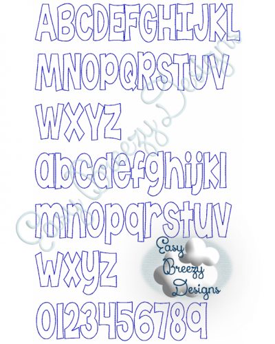 Oxford Blues Font - Raggy Applique Numbers & Letters - No Other Lettering Included From Samples - Machine Embroidery Download Files