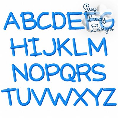 Primer Embroidered Font - Embroidered Alphabet, Letters Only, Upper & Lower - Machine Embroidery Download Files