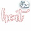 Script Heat Lowercase, Team Name Raggy Applique, Design Download - Digital Download Machine Embroidery File