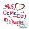 Game Day in Arizona, Heart Football Embroidery, Football Saying - Machine Embroidery Digital Download File - Image 2